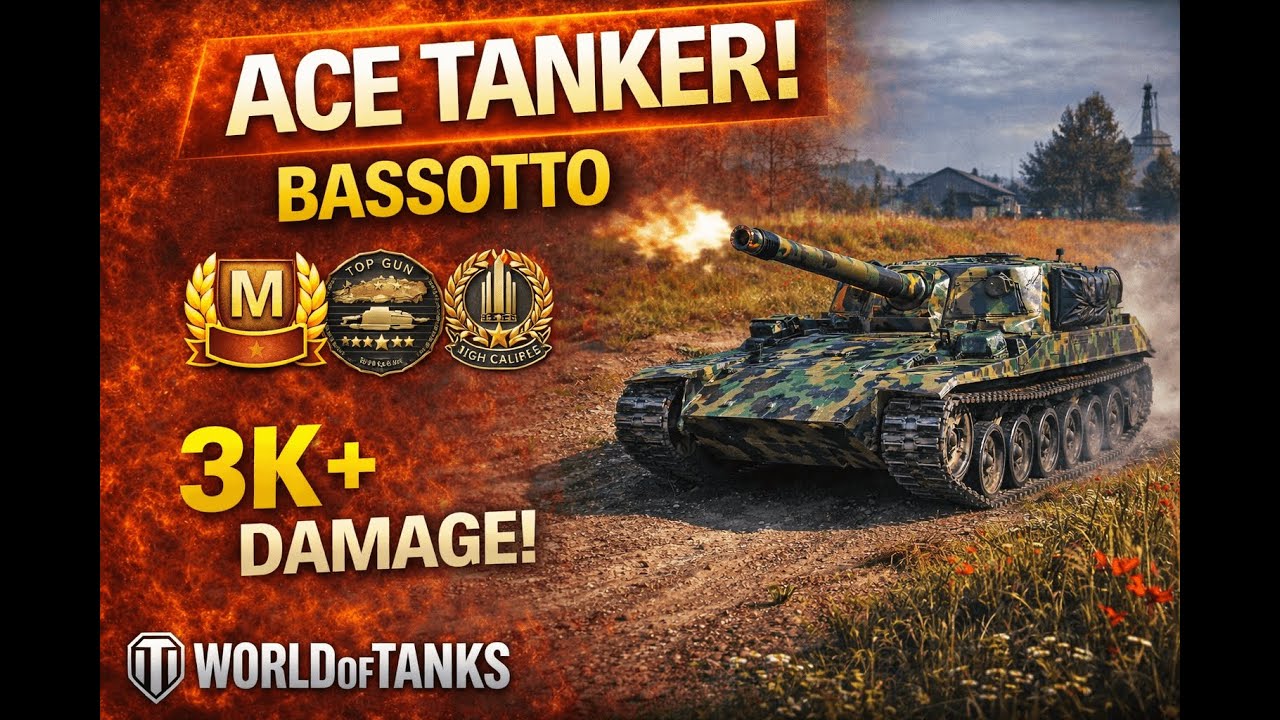 Bassotto ACE TANKER! 💥 3K + Damage | Carry TD Gameplay | World of Tanks