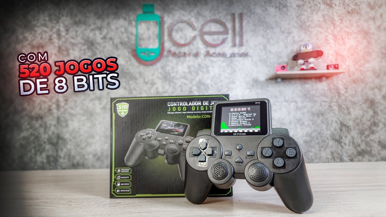 Conheça o Videogame Retrô em Formato de Controle do Playstation 2, Gamepad S10 (Com 520 Jogos)