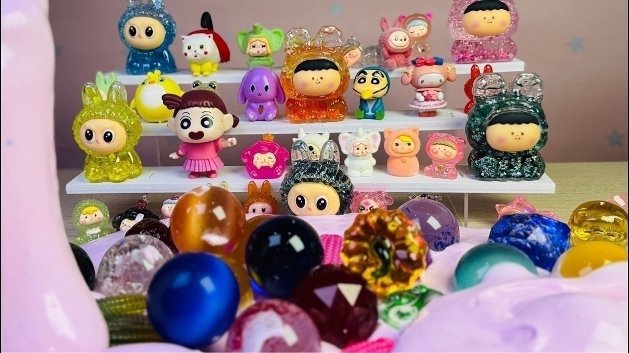 Asmr slime satisfying cutting toys ❤️🐥🐰🐻🐼