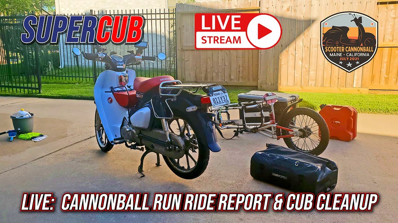 SUPERCUB: Scooter Cannonball Run ride report, Cub cleanup & equipment postmortem