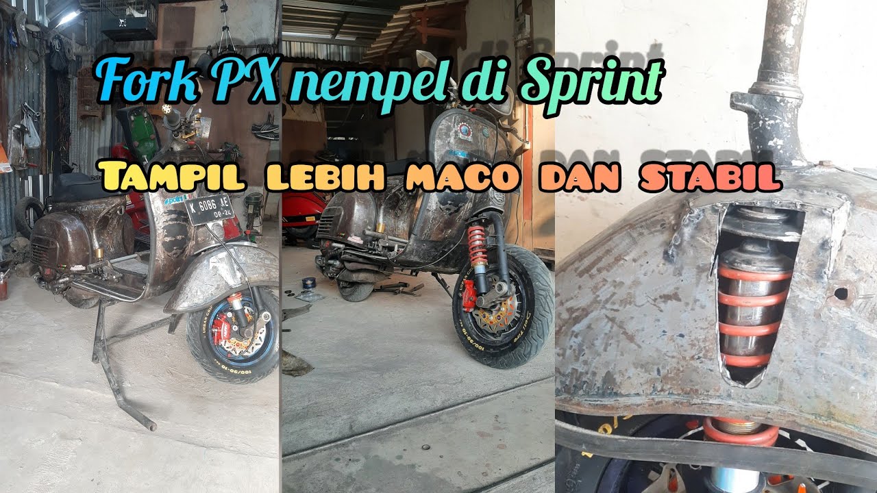 Pasang fork vespa Px ke vespa Sprint  || #vespablora #vespaindonesia  #vespasprintindonesia