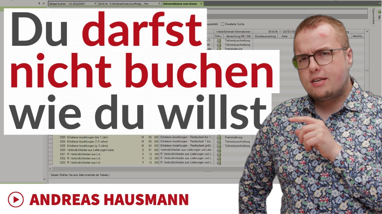 Du darfst nicht buchen wie du willst - DATEV Buchungslogik in DATEV Rechnungswesen