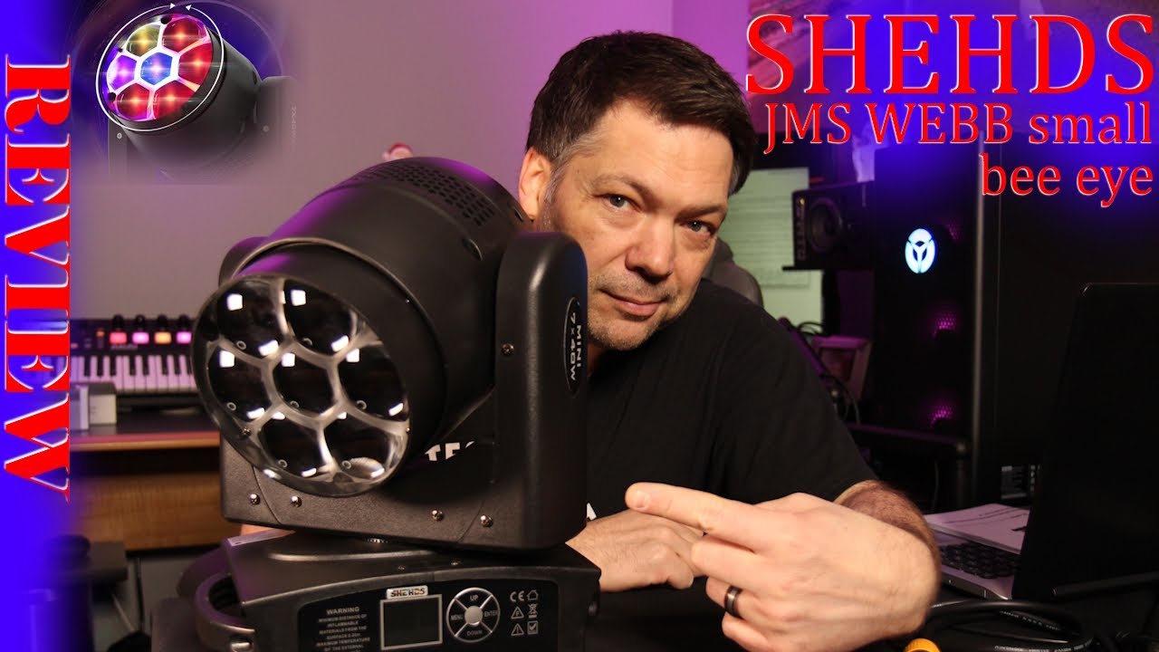 Bee Eye moving head!  Checking out the Shehds Small Bee Eye 7x40W RGBW Mover - DJ Lights - Party!