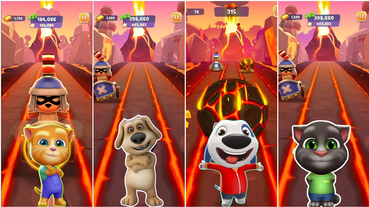 Tom Time Rush - Talking Ginger Talking Ben Vs Talking Tom Vs Talking Hank