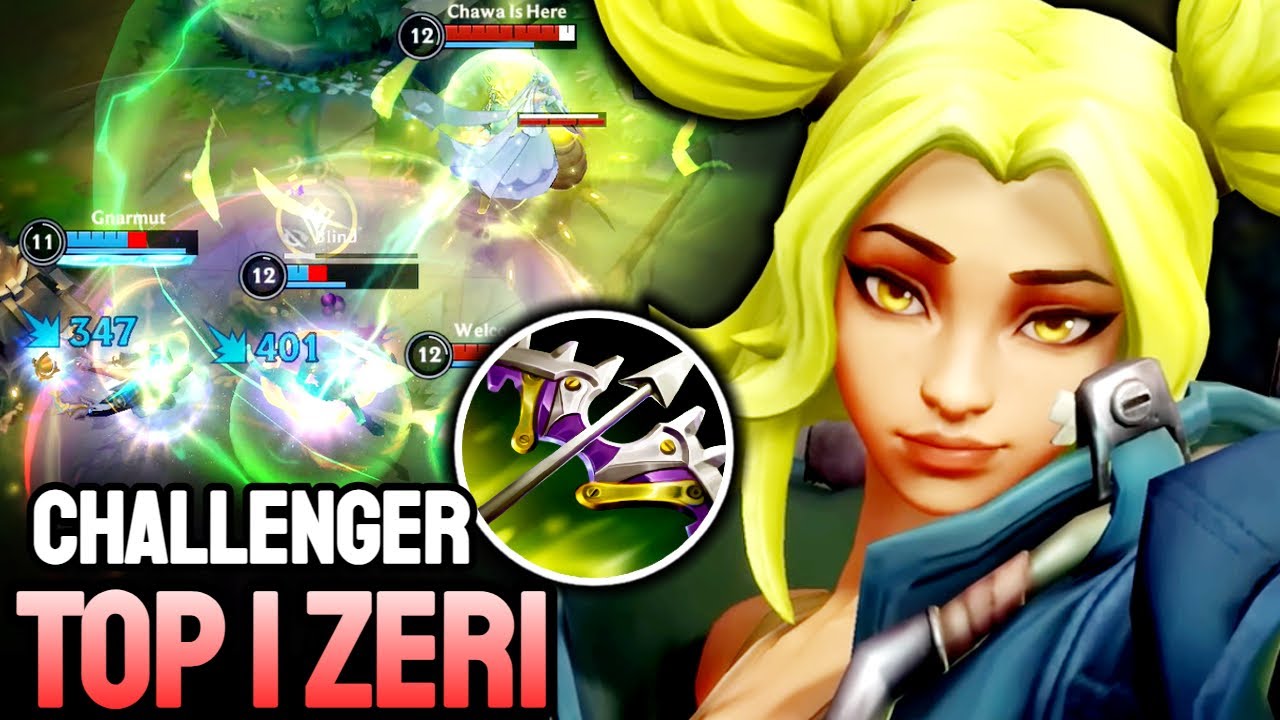 WILD RIFT ZERI - TOP 1 ZERI GAMEPLAY - CHALLENGER RANKED