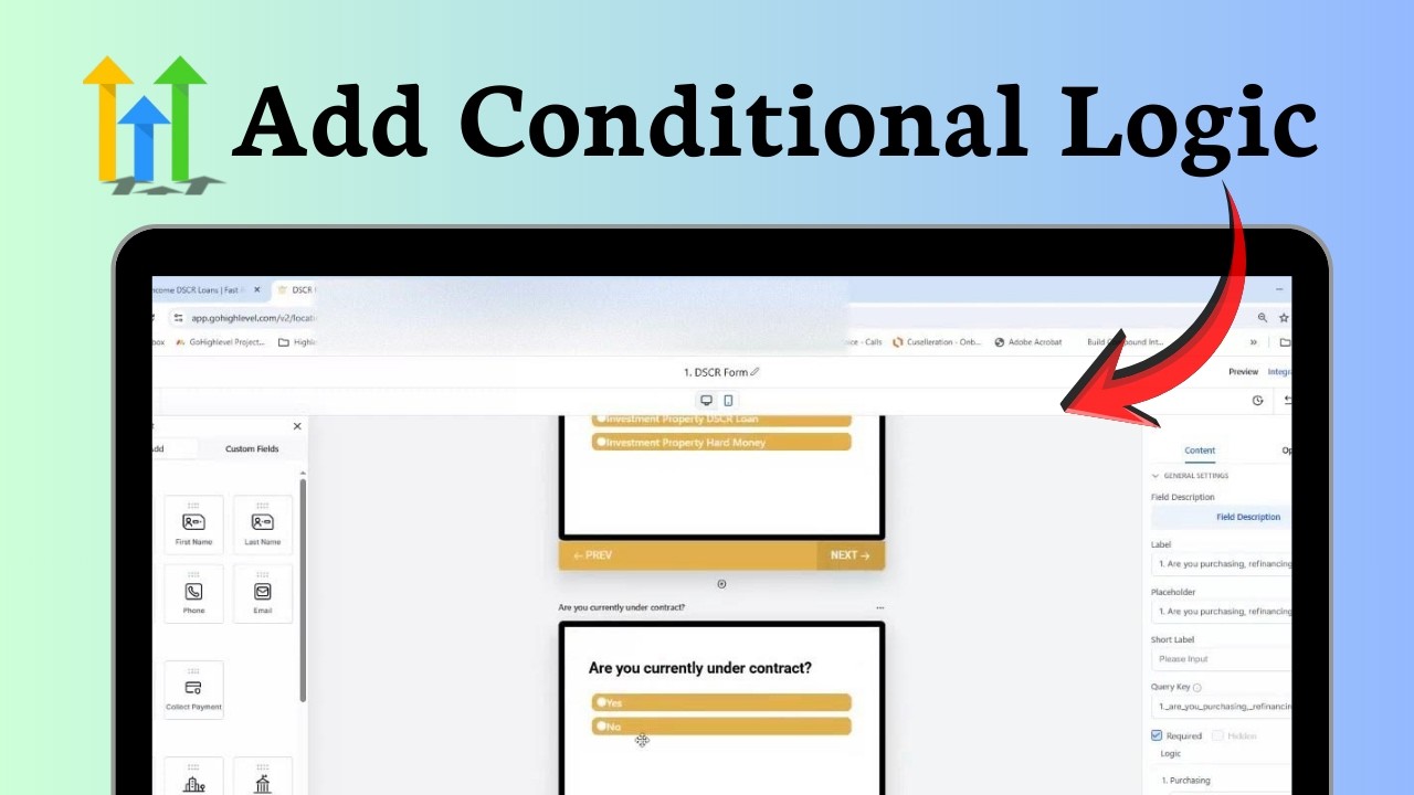 How to add a conditional logic in GoHighLevel