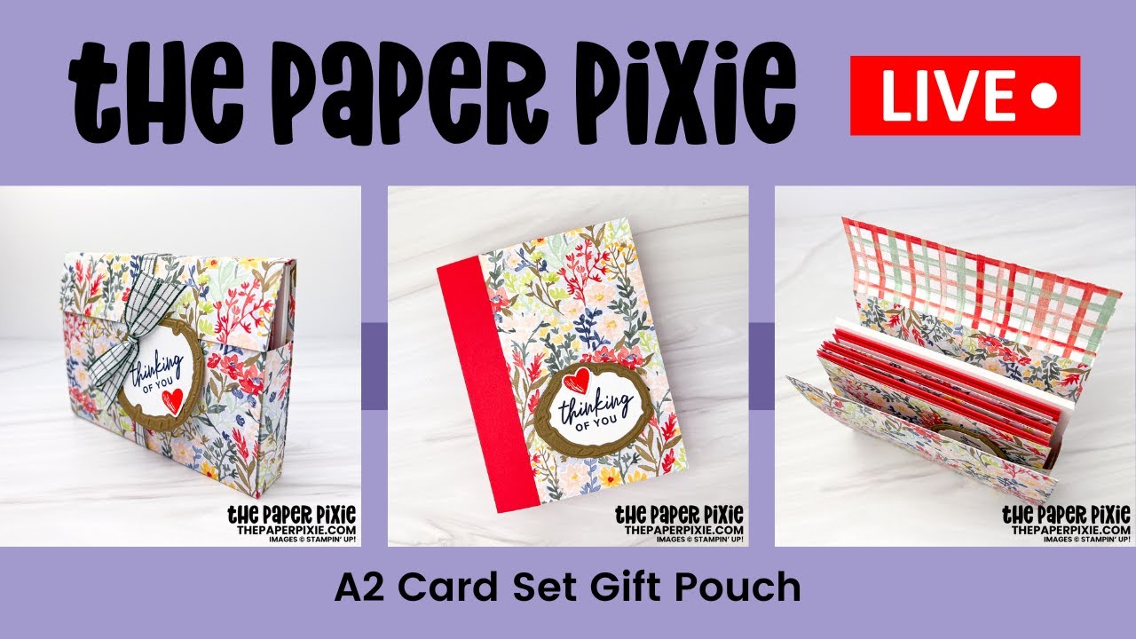 🔴 LIVE! with The Paper Pixie - A2 Card Set Gift Pouch - Episode 246