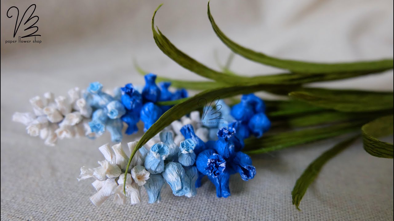 HD làm hoa Chuông xanh | How To Make Bluebells Paper Flower With Crepe Paper - Craft Tutorial