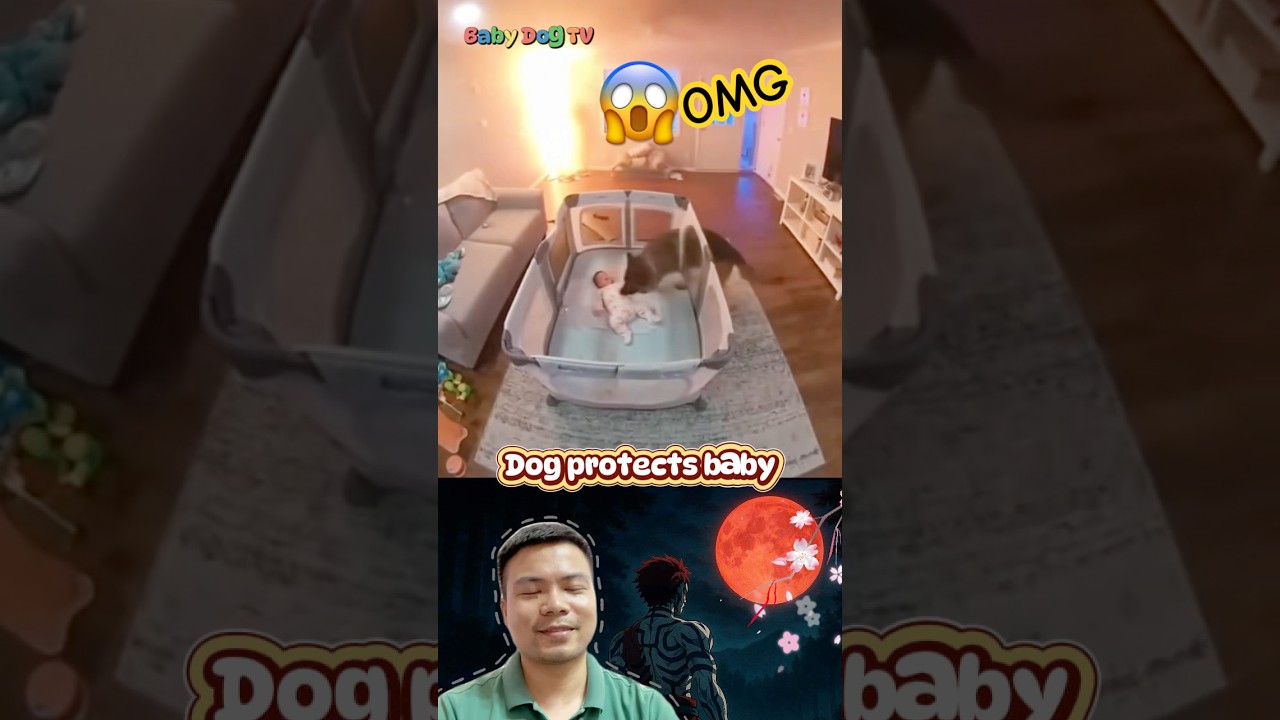 Dog hero protects baby #dog #funny #love #baby #viral #viralshorts