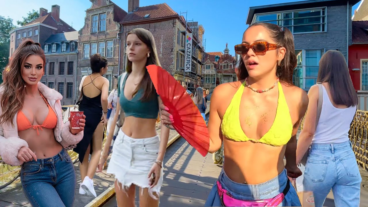 Summer in Ghent, Belgium 🇧🇪 Walking Tour [4K] Beautiful City & People