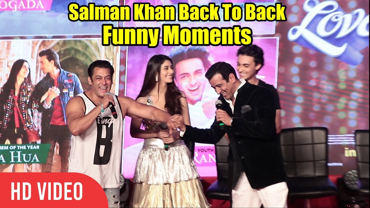 Salman Khan Loveyatri Back To Back Funny Moments | Loveyatri Music Concert