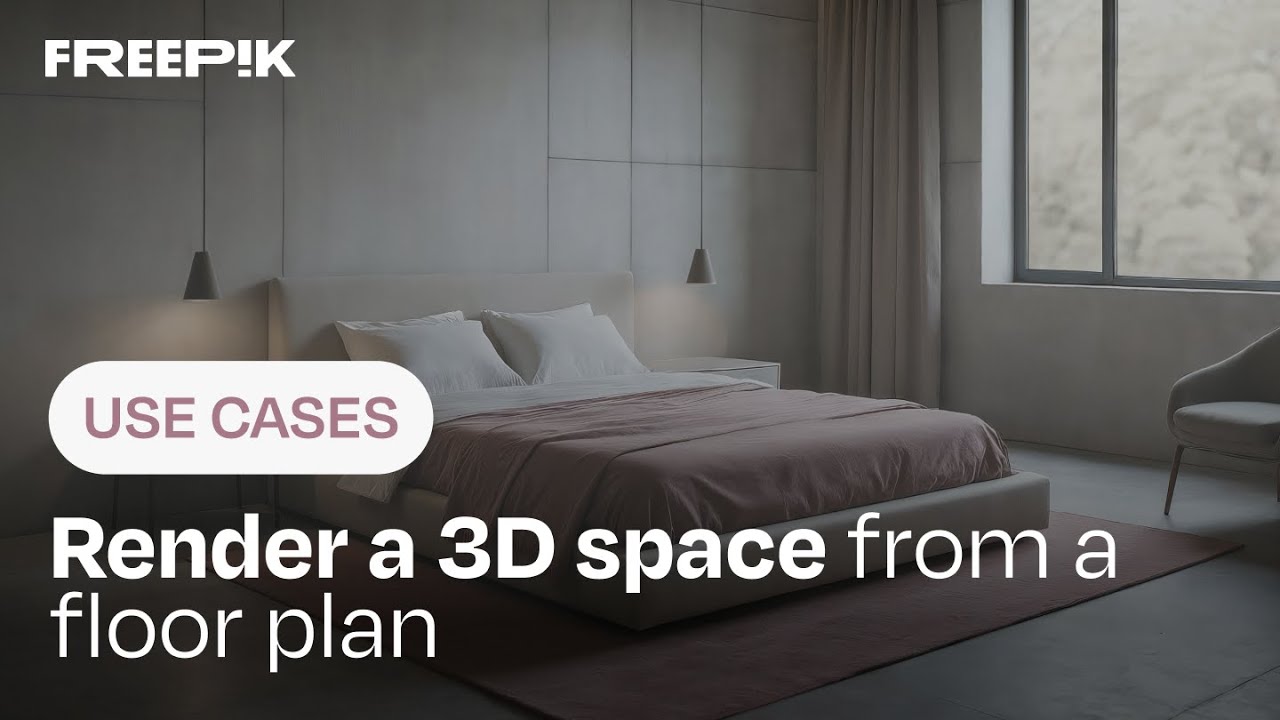 Render 3D space from floor plan with AI Assistant Workflow | Freepik Use Cases