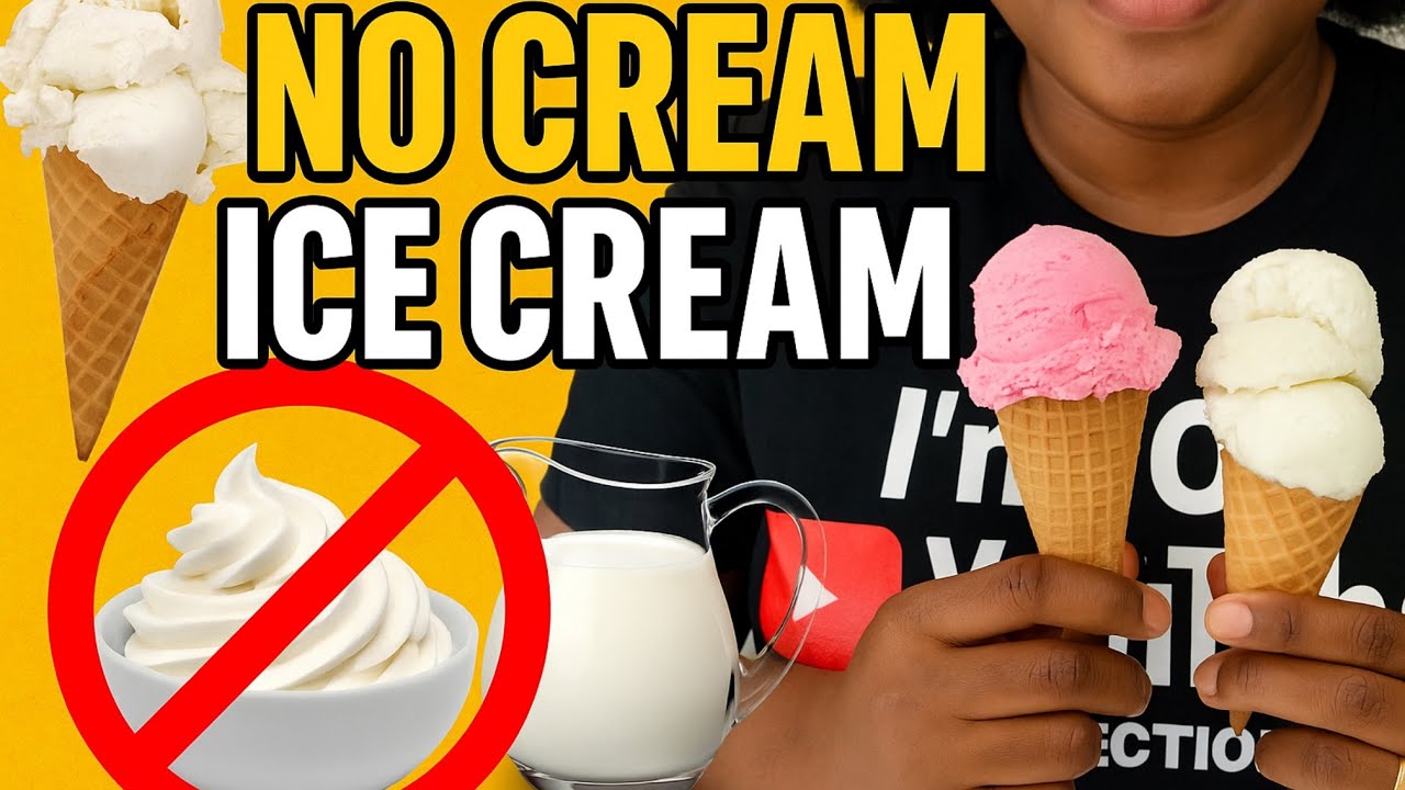 HOW TO MAKE ICE CREAM WITHOUT WHIPPED CREAM OR HEAVY CREAM.