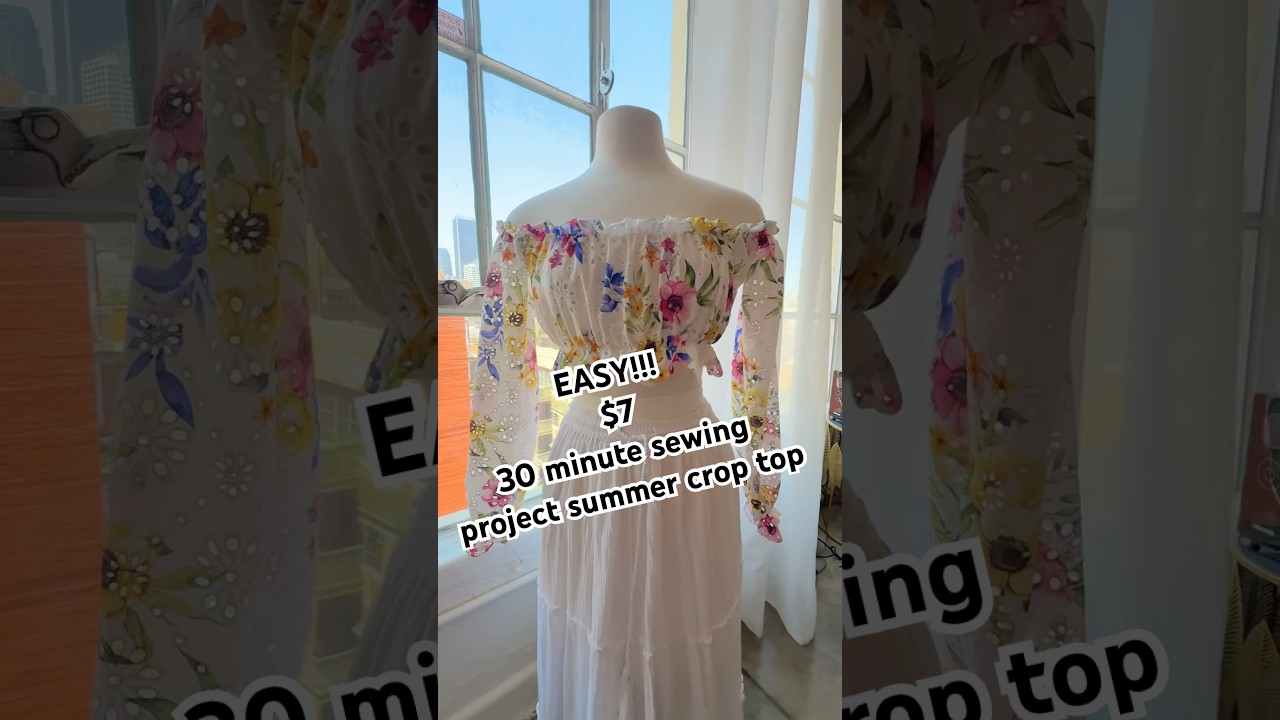 Easy 30 minute sewing project ￼summer crop top