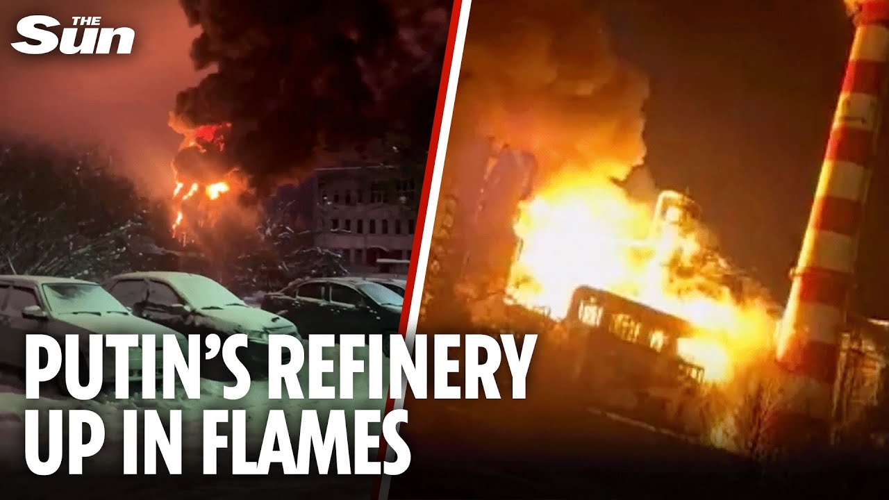 Massive fire erupts as Ukraine DESTROYS Russia's Tuapse oil refinery