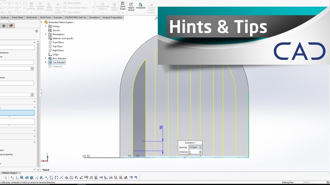 Geometry Pattern Explained | SolidWorks