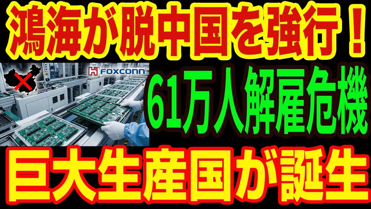 【地獄絵図】中国、阿鼻叫喚。FOXCONN「中国撤退」で61万人が路頭に迷う大失業時代の幕開け