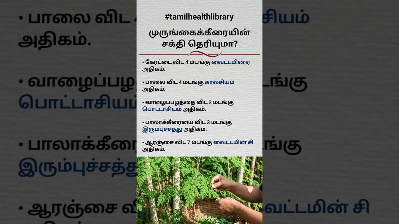முருங்கைக்கீரையின் ரகசியம் | Do You Know the Hidden Power of Moringa? #tamilhealthlibrary