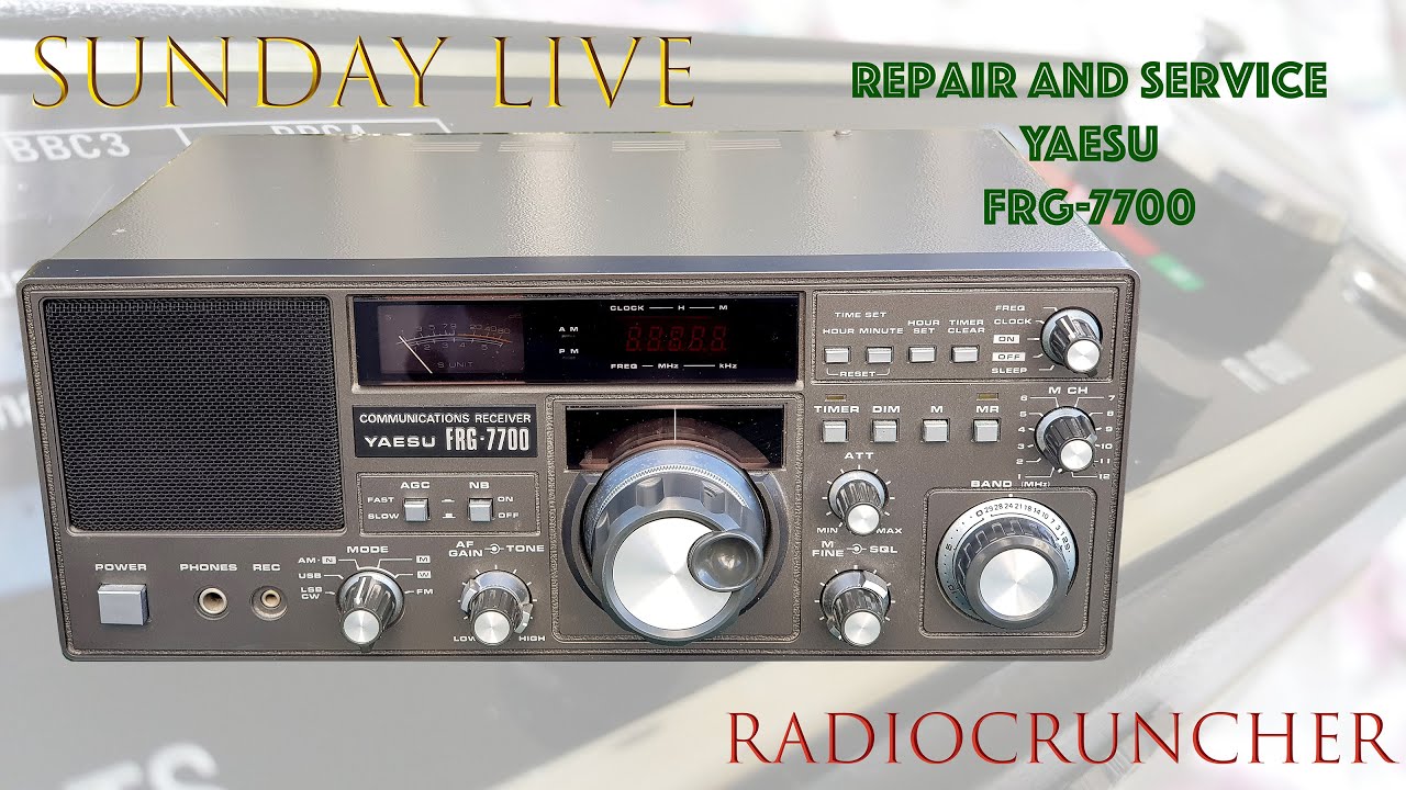 Sunday LIVE : Yaesu FRG-7700 repair and service plus a giveaway announcement