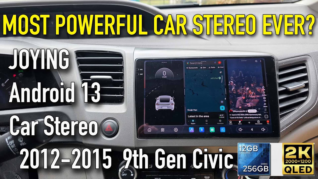 Самая мощная стереосистема Joying для Honda Civic 2012-2015 с навигацией на Android 13. Обзор и у...