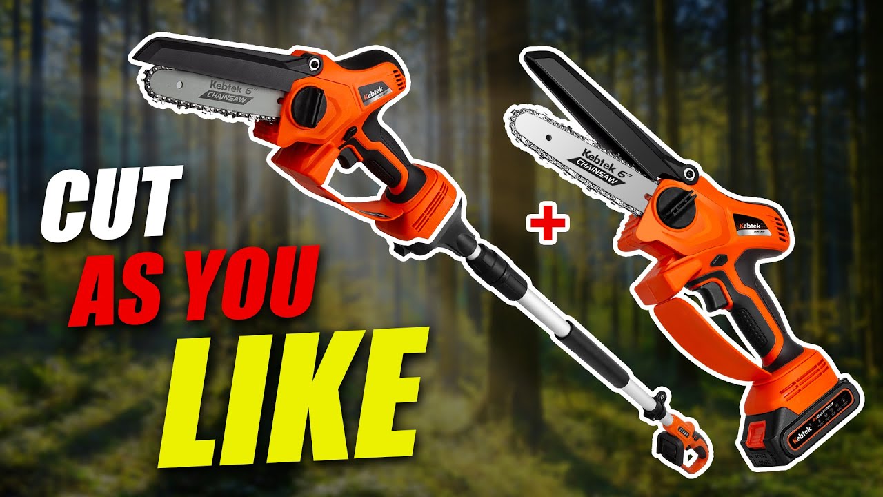 Kebtek 2In1 Battery Chainsaw and Pole Saw- DLA-0017