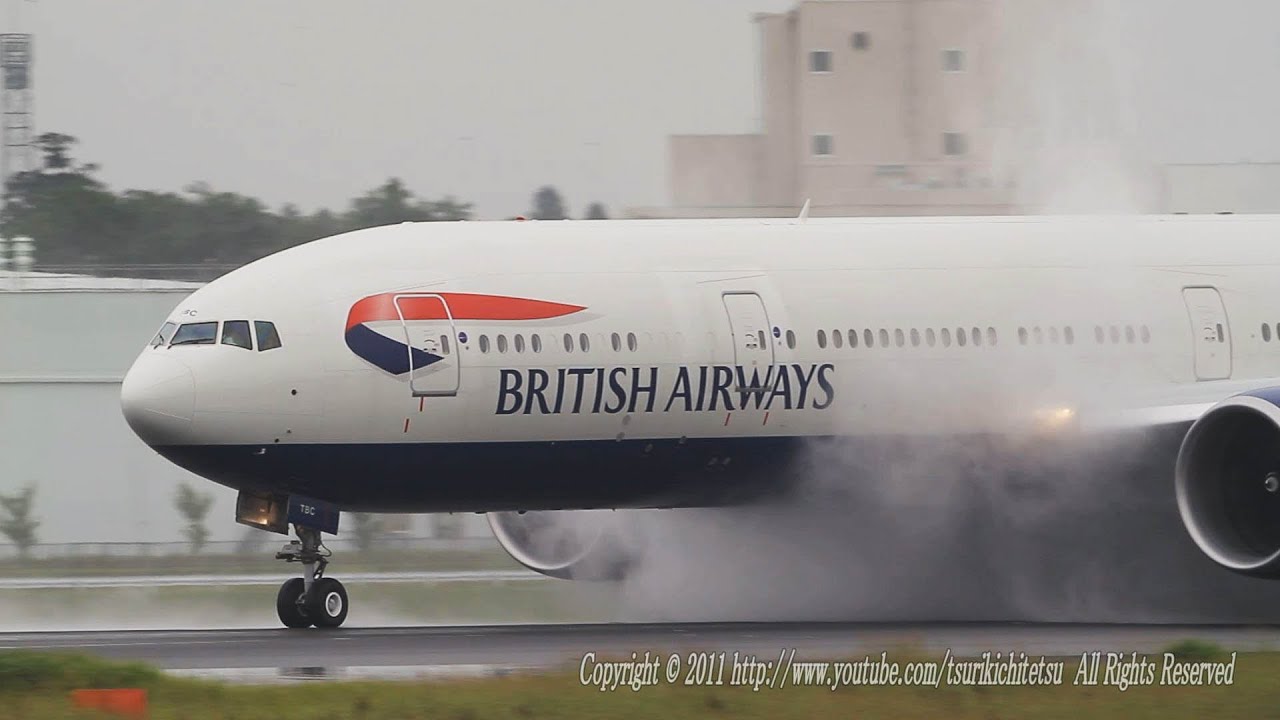 〔Full HD 3D〕 British Airways Boeing 777 36NER (G-STBC) Landing @NARITA RWY34R RJAA