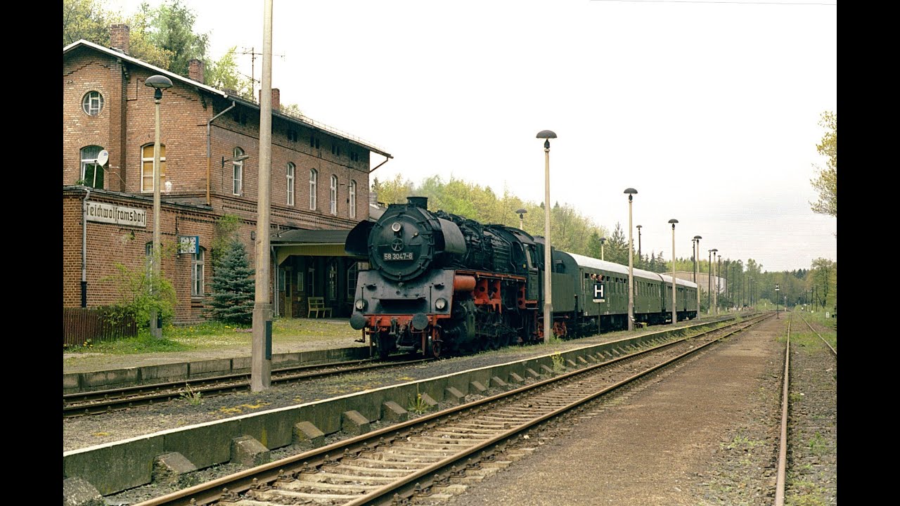 Plan- und Fotozüge Werdau - Wünschendorf mit 58 3047 und 58 1111 am 07.05.1998
