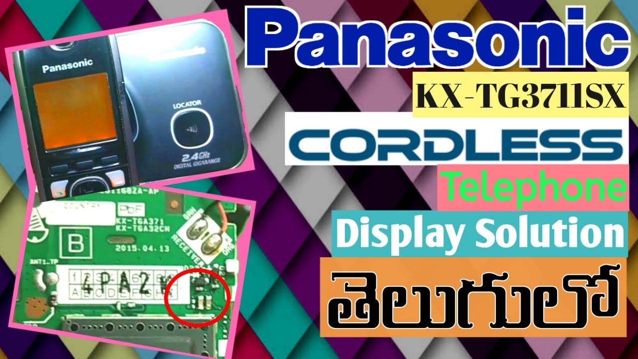 Panasonic  kxt-3711 cordless telephone display problem | in telugu | by syam | new mobiletricks |