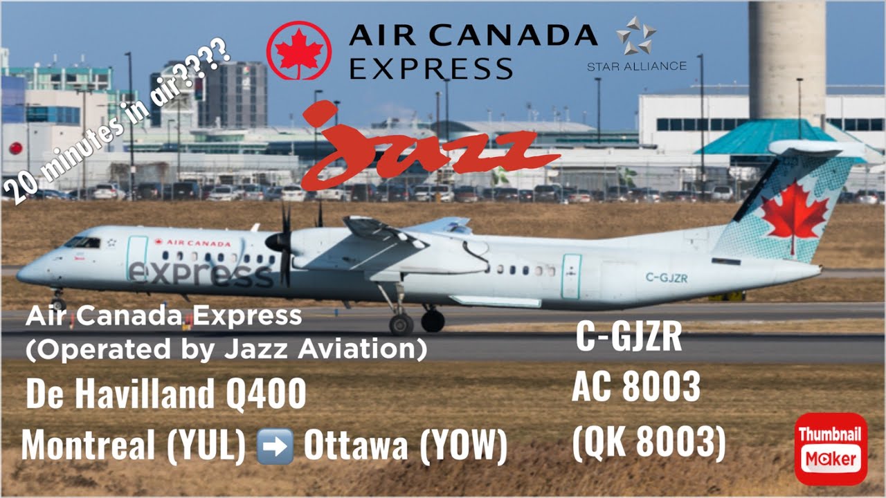 [Trip Report] Air Canada Express (Jazz) De Havilland Q400 | Montreal (YUL) ➡️ Ottawa (YOW)