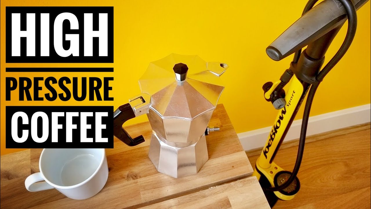 BIKE PUMP ESPRESSO // Delicious coffee using a moka pot and track pump!