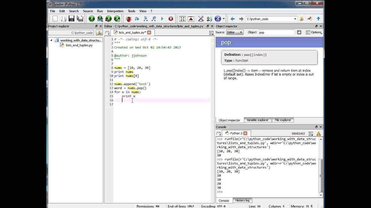 How Use the Spider IDE to Create Python Lists, Tuples, and Dictionaries