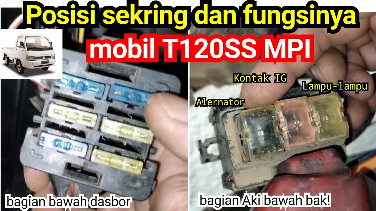 Letak posisi sekring (fuse) mobil T120ss injeksi dan fungsinya
