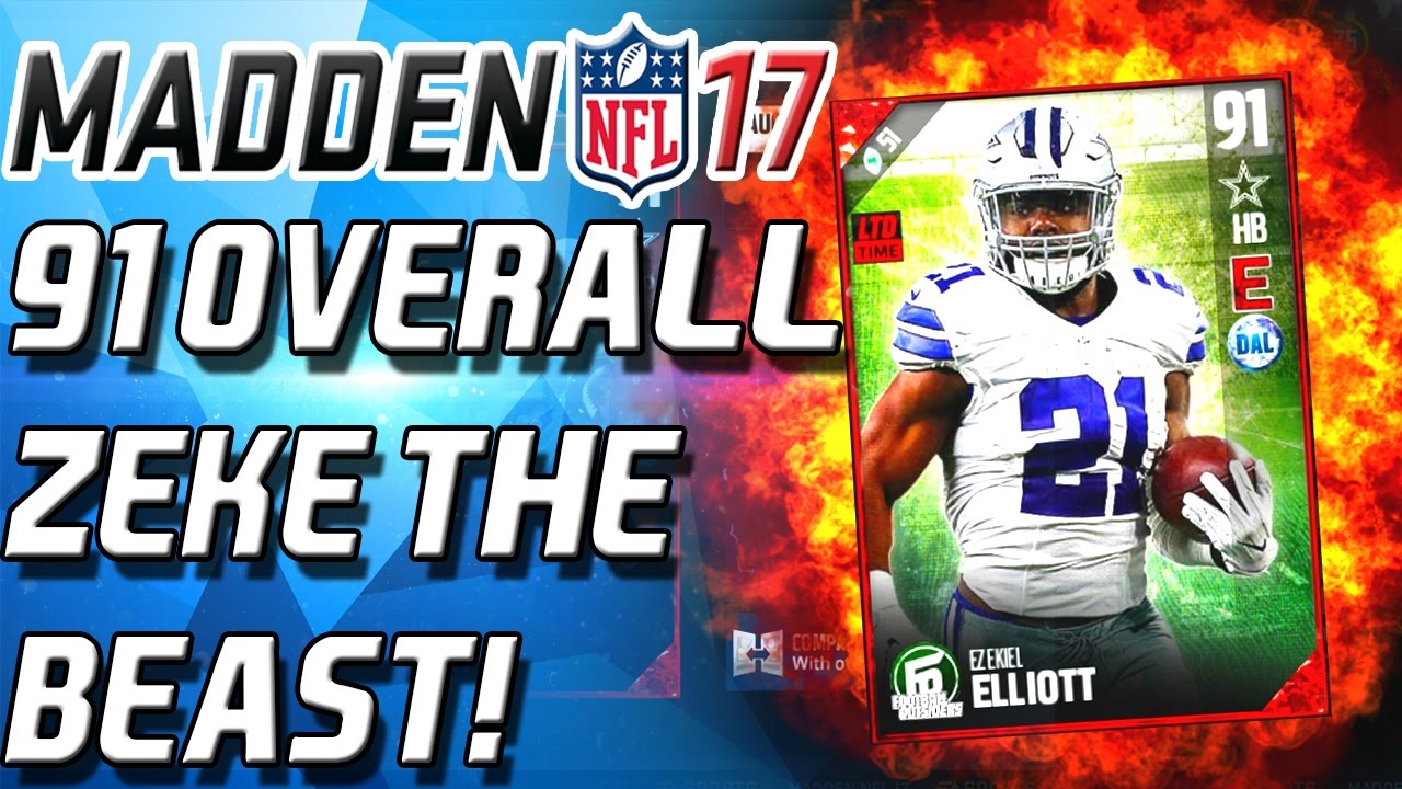 91 OVERALL ZEKE THE BEAST! NEW BADASS BOSA! - Madden 17 Ultimate Team