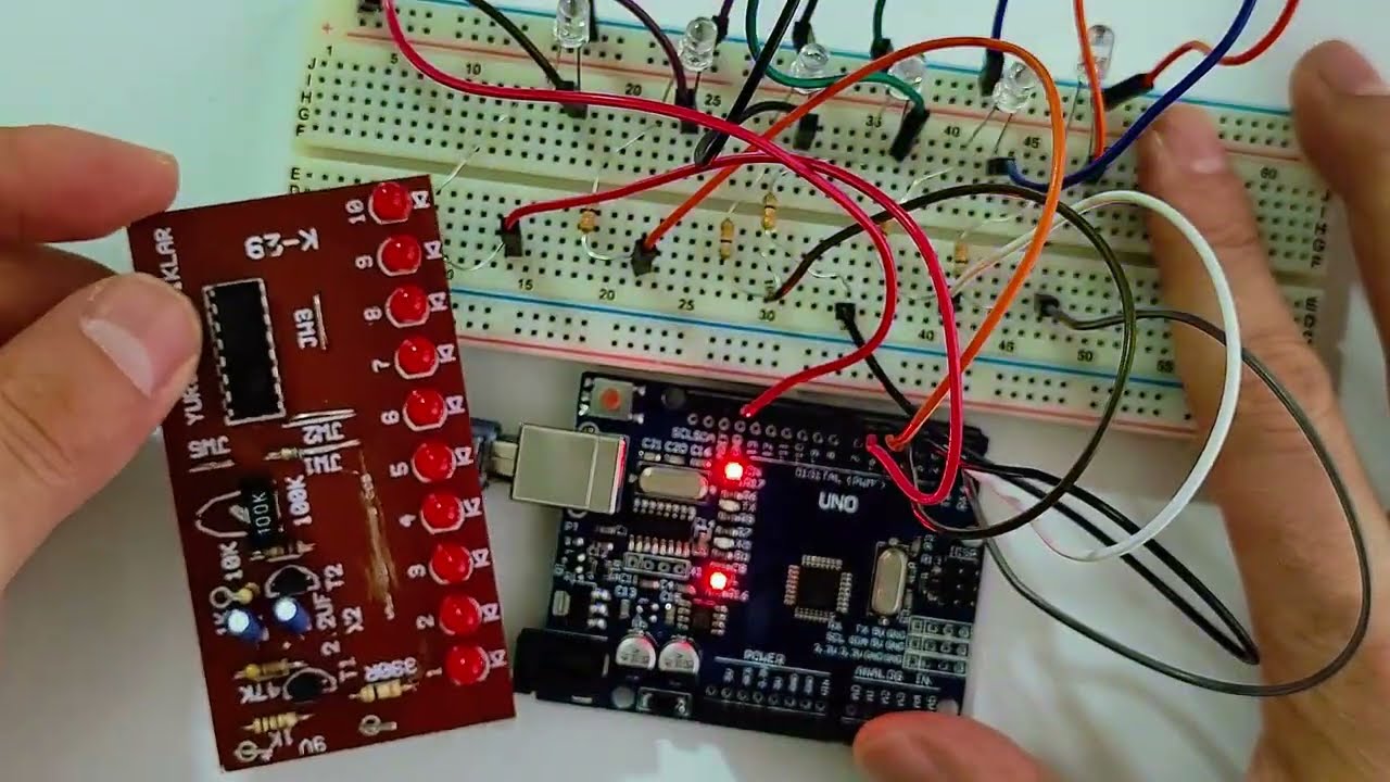Arduino Yürüyen Işık Devresi | 6  LED Sıralı Yakma (Kodlu Anlatım)