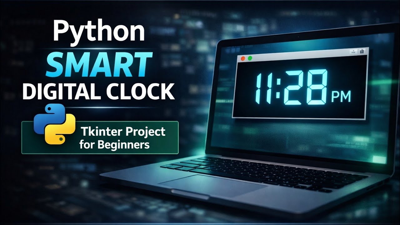 Build a Smart Digital Clock using Python & Tkinter | Full Explanation