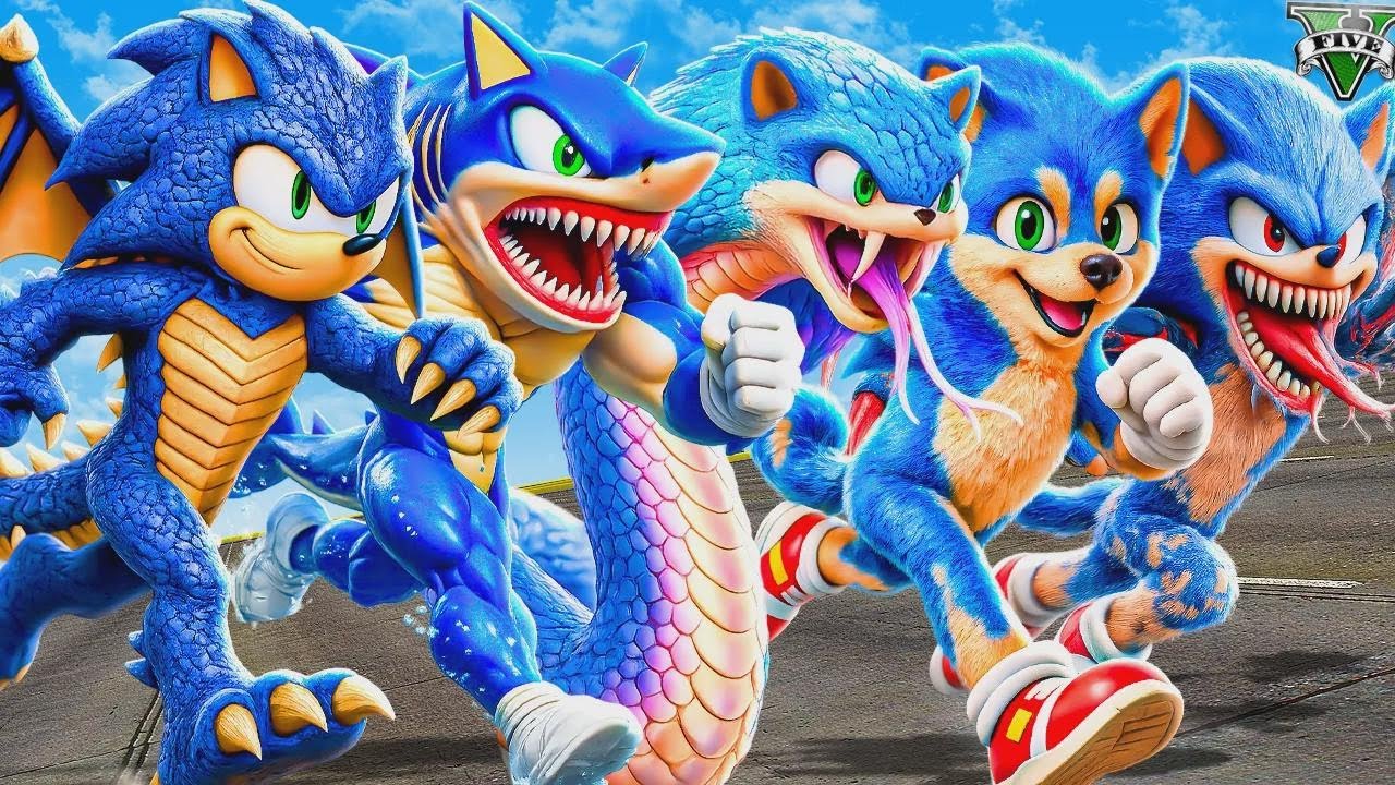 Кто из персонажей Sonic самый быстрый в GTA 5? (мод на Соника)