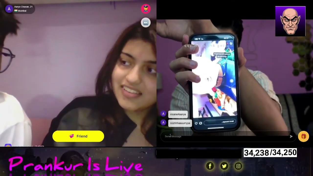 Naughty Talk with Marathi Girl 👀🥵on Monkey Chat Live Video | Prankur Rajput | Lord Kaos