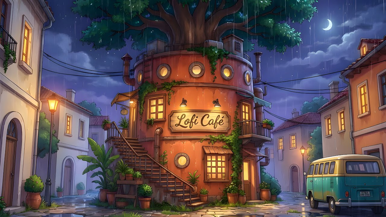🎧 Lofi Hip Hop for Studying & Relaxing | Cozy Rainy Late Night Radio