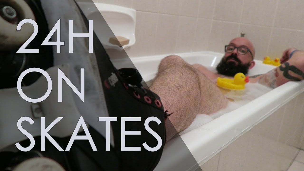24 HOURS WITH ROLLER SKATES CHALLENGE // VLOG 155