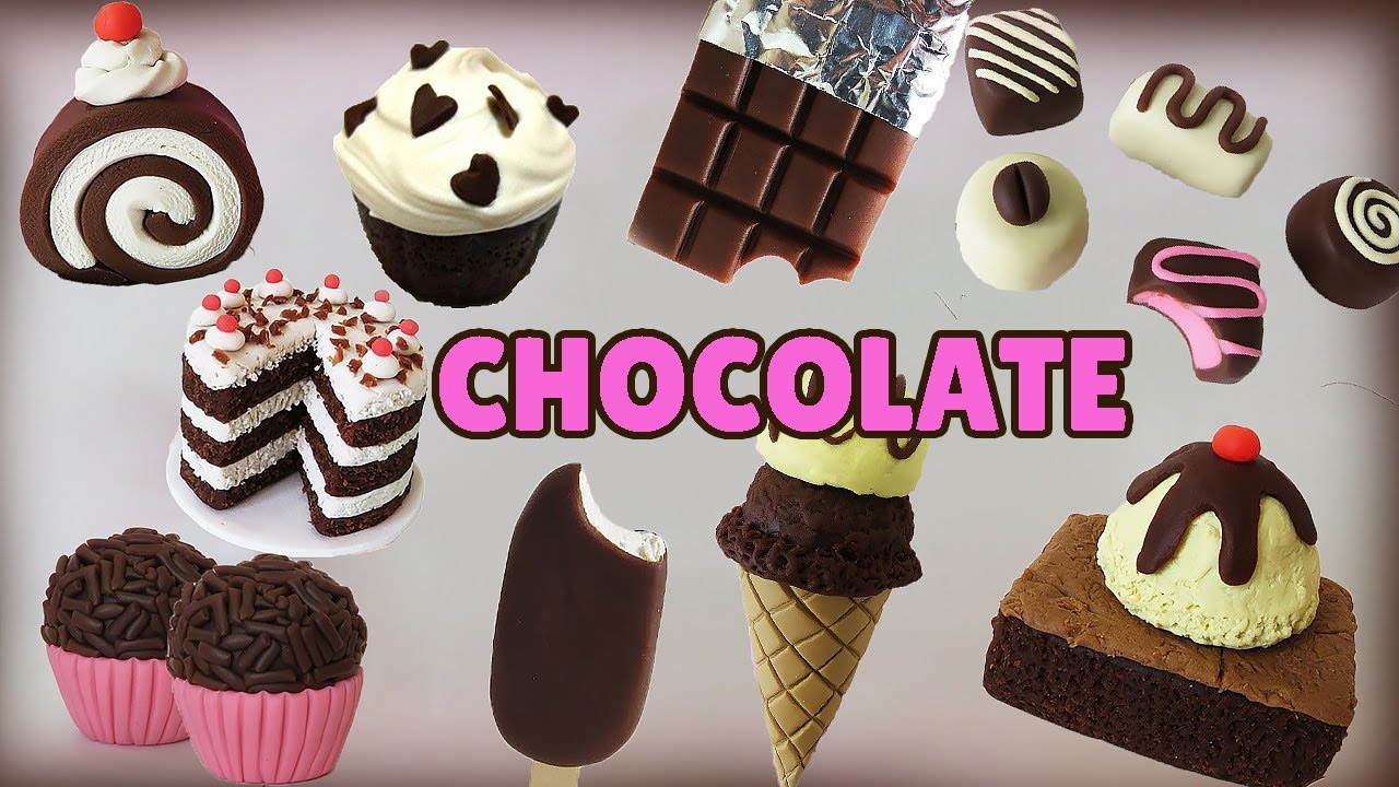 🔴ESPECIAL CHOCOLATE! COMPILADO SOBREMESAS INCRÍVEIS - Biscuit, clay, plastilina , Pasta AmericanaDIY