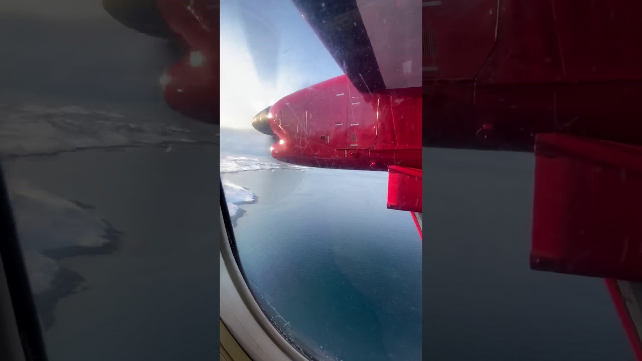 Air Greenland Dash 8-200 OY-GRP landing in Nuuk 2-11-2020