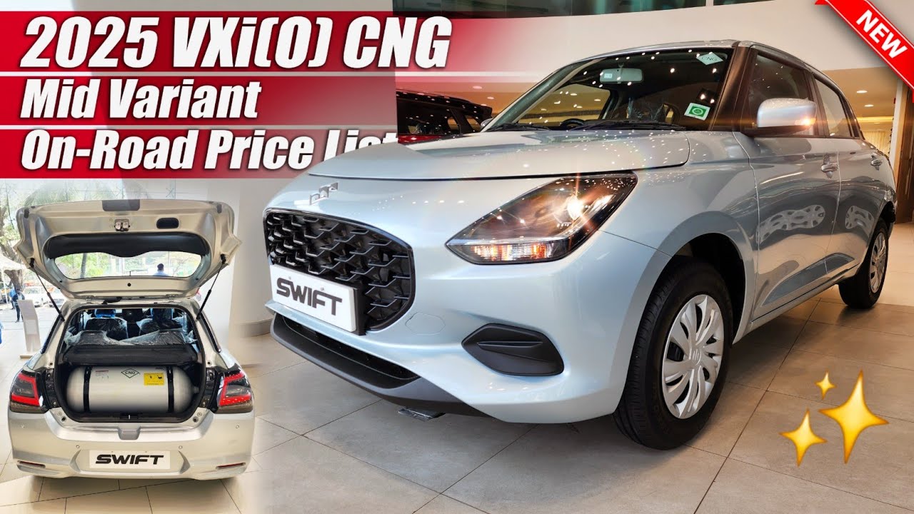 2025 Maruti Suzuki Swift VXi(O) CNG (Mid Variant) On Road Price List, Mileage, Specs