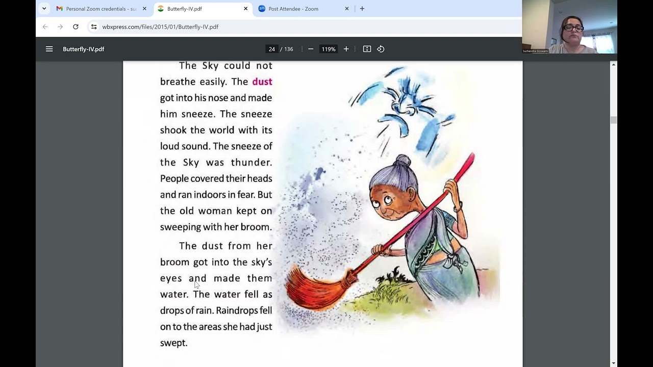 WB Board English Text Butterfly-IV-Lesson 1 Part 2