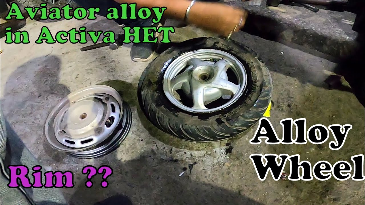 Aviator alloy wheel installated in activa | BIKERSUKHI