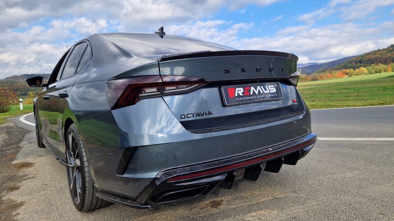 Škoda Octavia IV RS REMUS výfukový systému srovnaní s regulací a bez regulace #octaviars #skodars