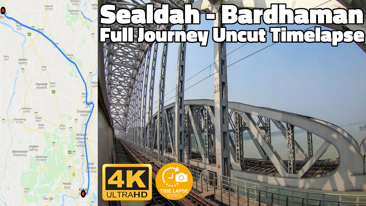 Sealdah to Barddhaman Full Route Uncut Journey Timelapse | Kolkata Suburban GoPro Hyperlapse