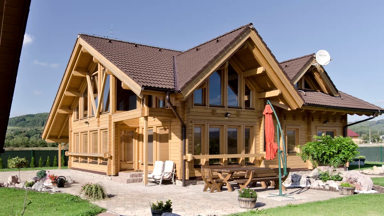 Prosklený srubový domů na klíč od WOODLIFE