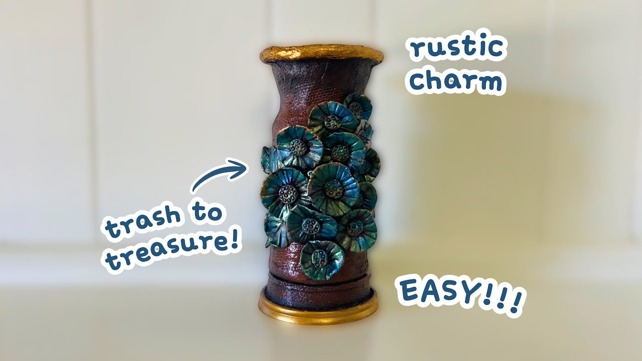 Simple and Easy Fall decor Idea | Plastic bottle Vase | Best out of waste | Easy to make 🍁