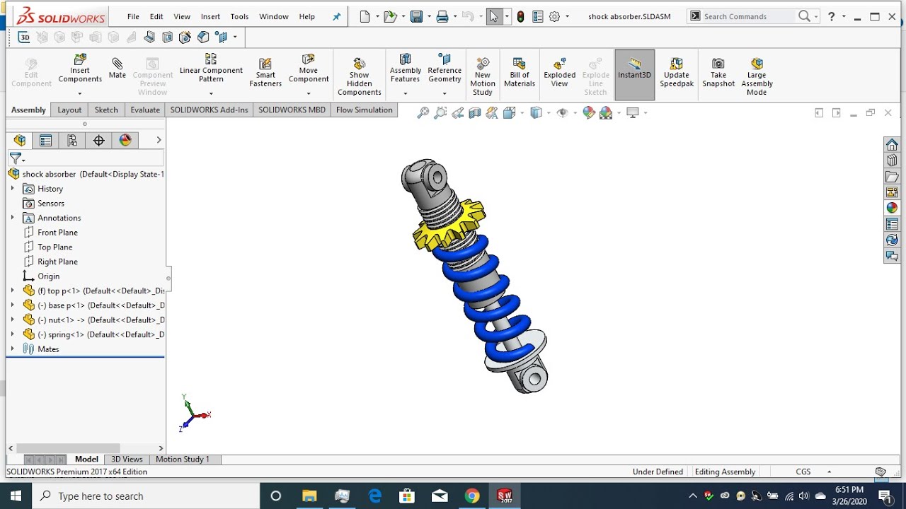 Shock Absorber-DS Solidworks