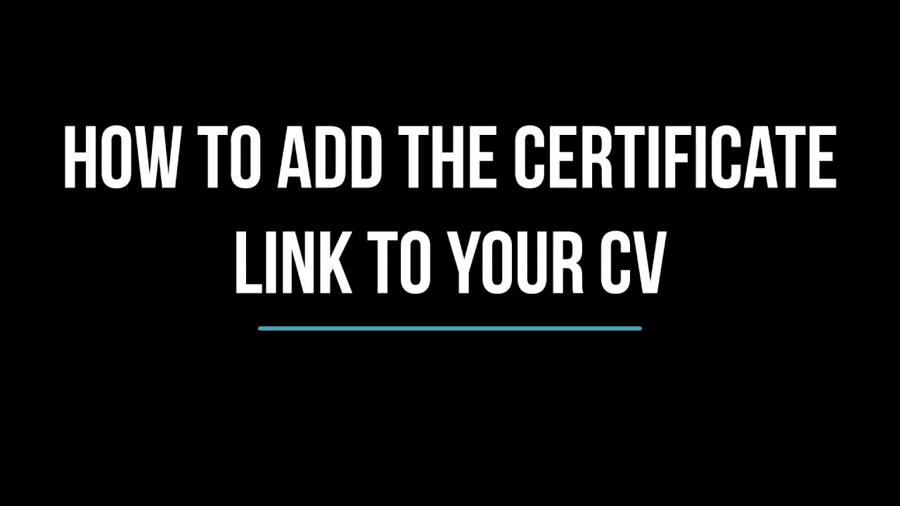 How to Add Your Earned Certificate Link to Your CV - BlocRecs Tutorial
